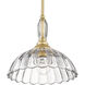 Audra 1 Light 12 inch Brushed Champagne Bronze Pendant Ceiling Light